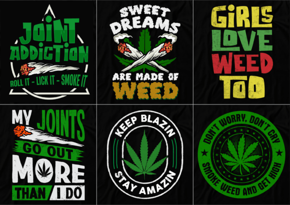 420 Cannabis T-shirt Design Bundle V-5 Guide