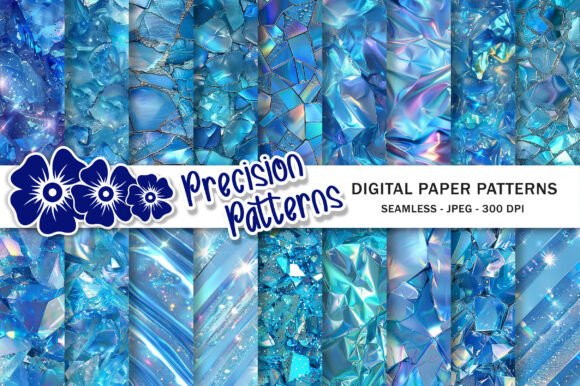Blue Ice Holographic Digital Papers: Strategic Design Assets for Creative and Professional Projects