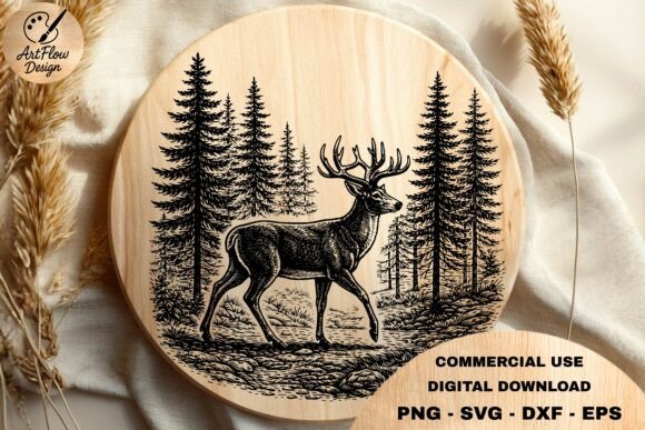 Deer Forest Scene SVG: A Practical Asset for Rustic and Wildlife Fabrication