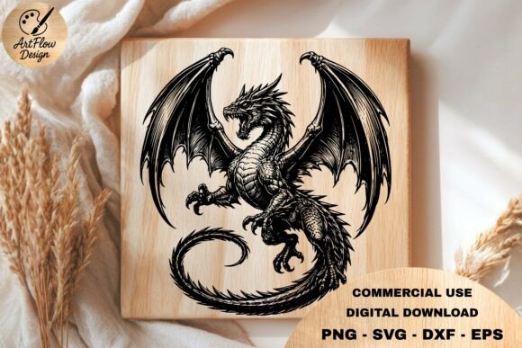 Dragon Engraving SVG: A Versatile Asset for Creative and Commercial Projects