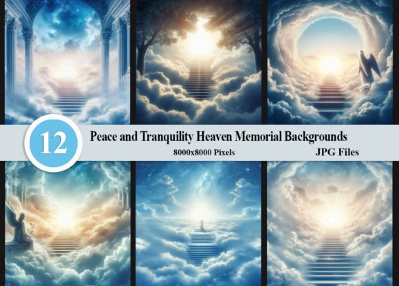 Elevating Memorial Design with Peace Tranquility Heaven Stairs Memorial Digital Assets