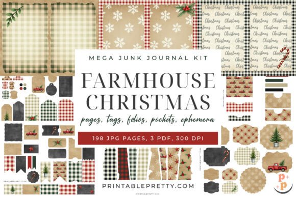 Farmhouse Christmas 198 Page MEGA Kit Guide