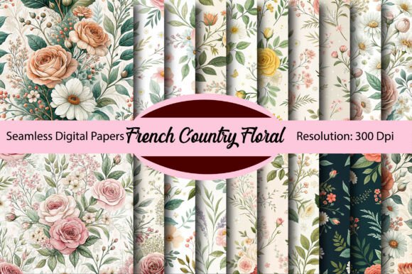 French Country Floral Digital Paper: Integrating Seamless Patterns into Creative and Business Workflows