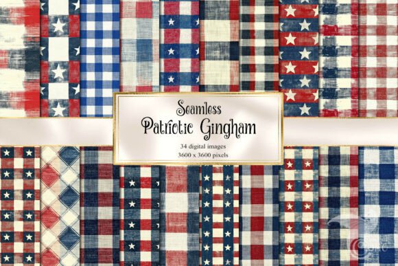 Integrating Patriotic Gingham Linen Textures into Digital and Print Design Workflows