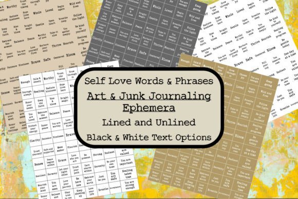 Junk Journal Self Love Ephemera Words: Integrating Mindful Messaging into Creative Workflows