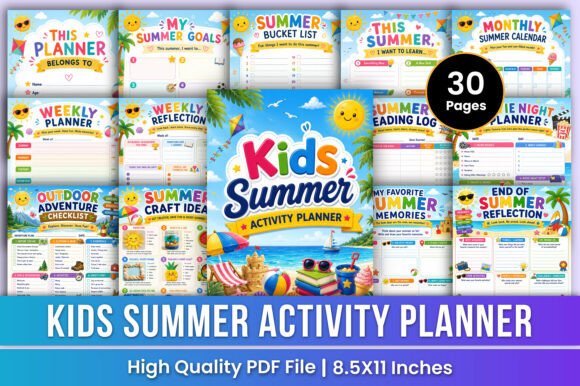 Kids Summer Planner: Fun Activities & Organization