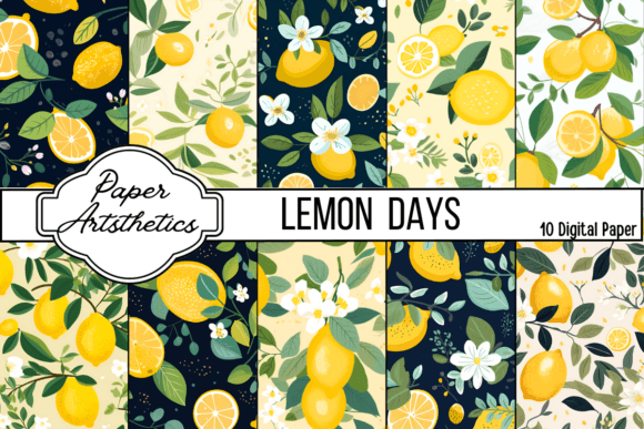 Lemon Digital Paper Pattern Lemon Garden: A Practical Asset for Creative Projects