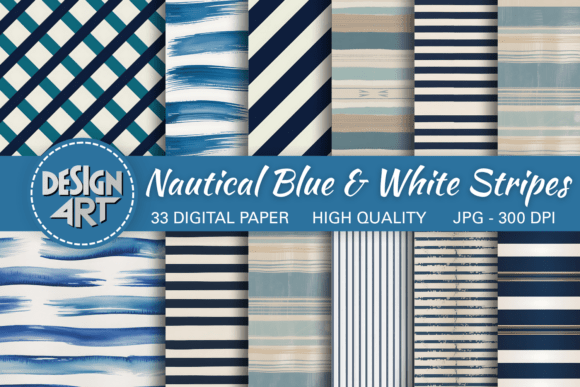 Nautical Blue White Stripes Pattern: Timeless Design