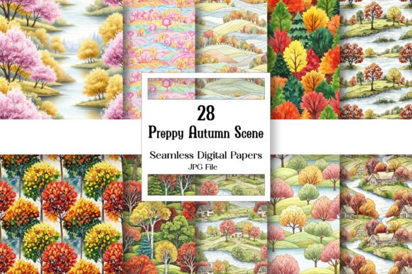 Preppy Autumn Scene Digital Paper: Selecting and Using Seasonal Assets Effectively