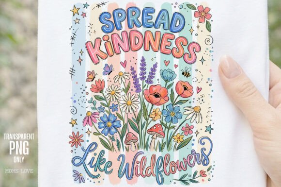 Spread Kindness Wildflowers PNG