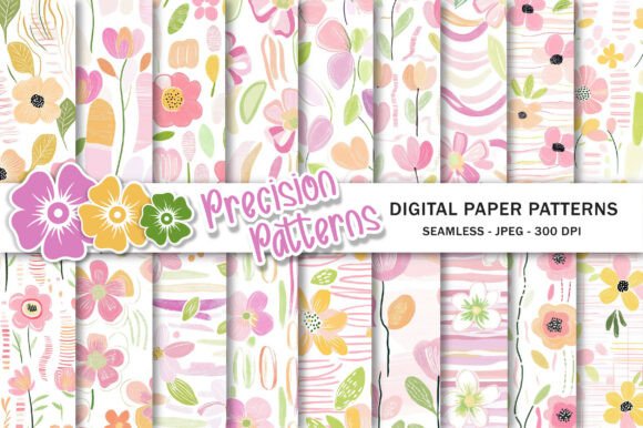 Spring Pastel Pink Floral Patterns for Creative Projects