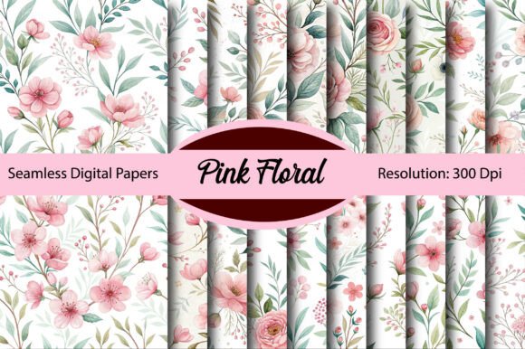 The Beauty and Versatility of Pink Watercolor Floral and Seamless Pattern Digital Papers